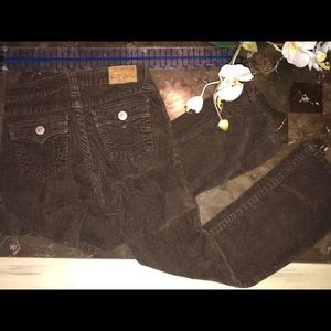 True religion corduroy pants, boot cut